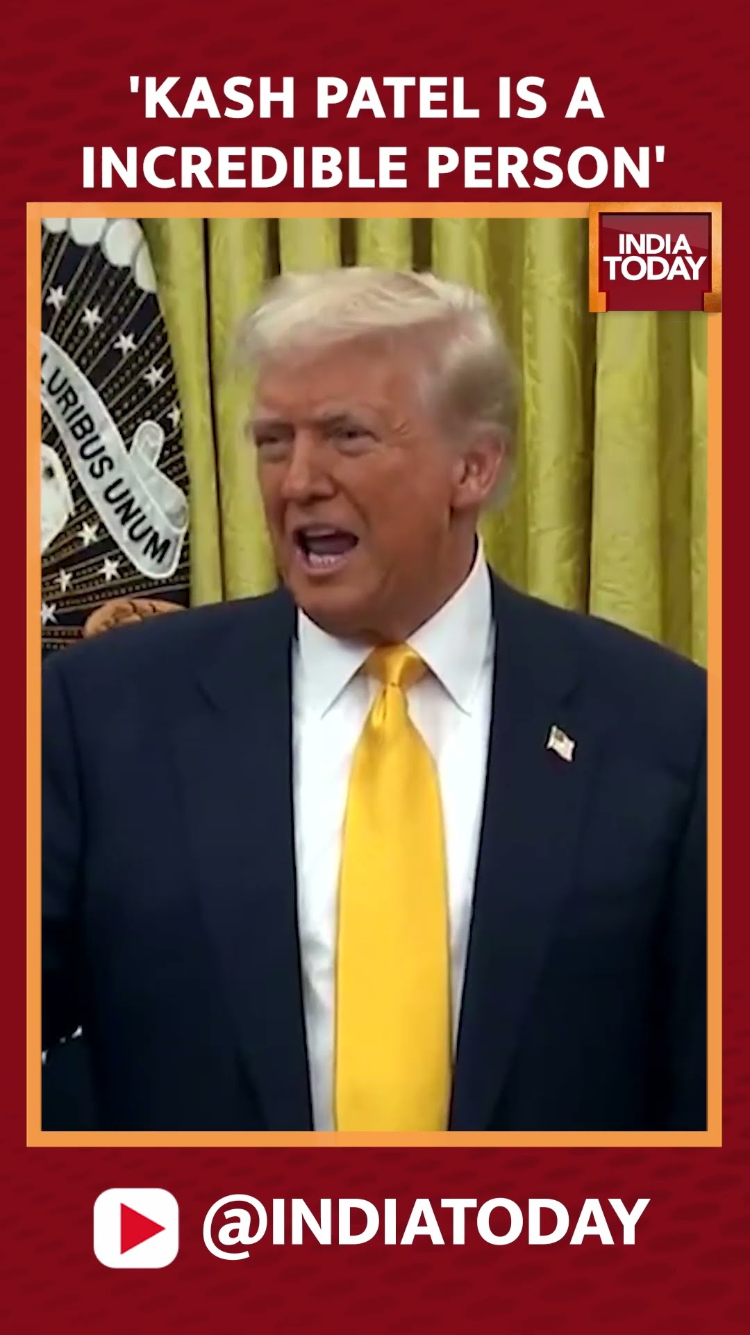 US President Donald Trump Hails New FBI Director Kash Patel | Trump And Kash Patel | #shorts