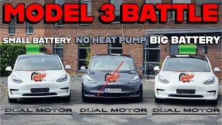 PreHighland Tesla Model 3 Long Range efficiency and actual range comparisons (Dual Motor, not RWD)