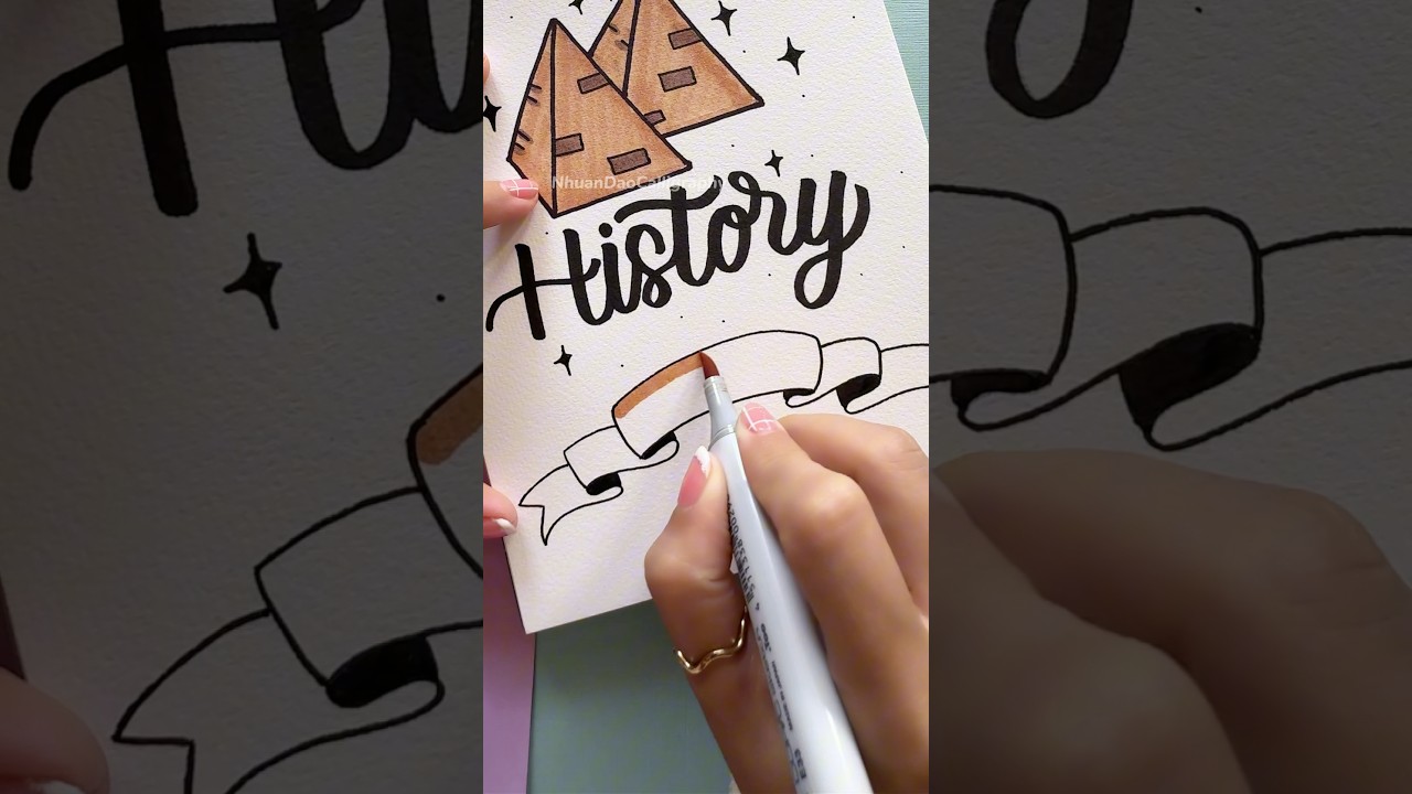 Easy Front Page Idea: History 💡 #shorts #frontpage #nhuandaocalligraphy