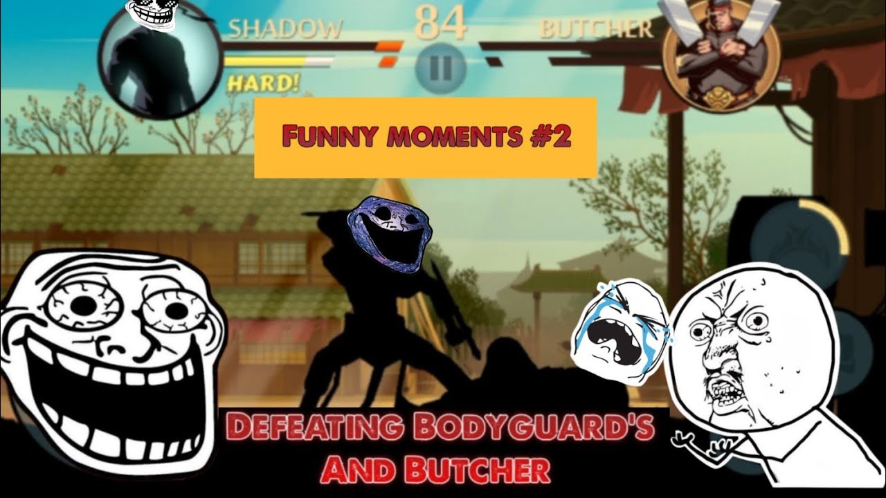 trail of troll | shadow fight 2 | trolling Butcher and his bodyguard's | SASTA LYNX