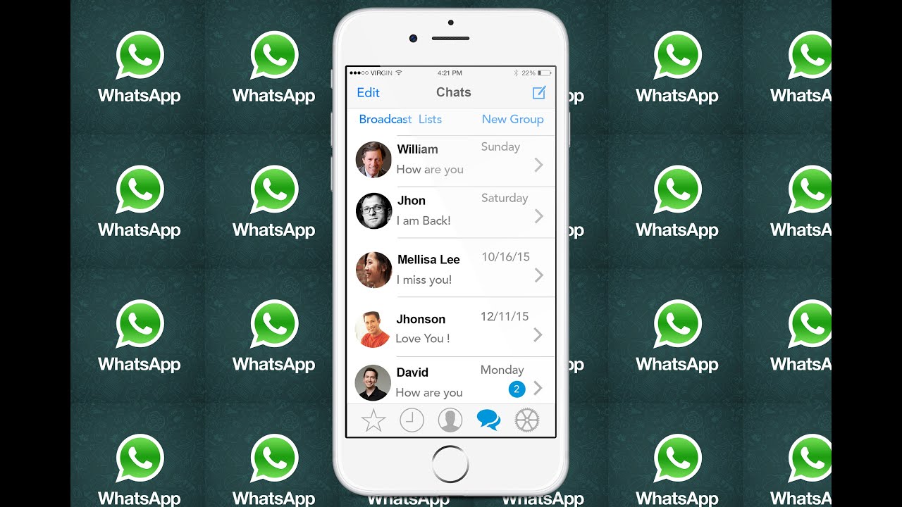 Ios 9 Whatsapp Mobile Uiux Design Youtube