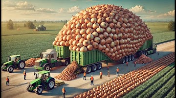 Modern Onion Farming Technology: How to Process TONS of Onions in Factory