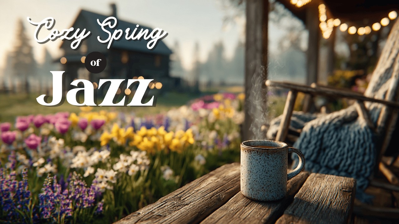 Уютная весенняя атмосфера джаза и кофейни ~ Расслабляющая джазовая музыка для теплых утр