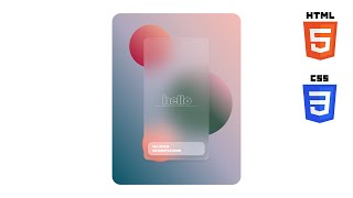 Glass Morphism | UI Design To HTML, CSS Using JS | Linear Gradient | Backdrop filter
