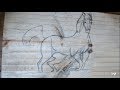 Desenhando e pirografando um cavalo na madeira