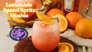 Lemonade Aperol Spritz Slushie | Easy Frozen Summer Cocktail