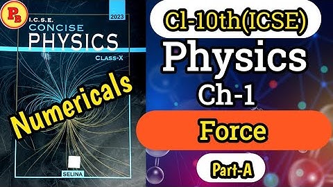 Cl-10th | icse | Physics | ch-1 |Force| numericals |Part-1| Selina Concise Physics| #problems_beater