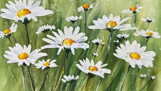 Easy-to-follow Watercolour Daisies Tutorial For Beginners