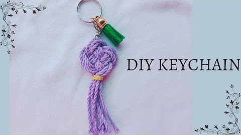Diy : Josephine knot Keychain | How To Make A Macrame Keychain 🔑🧵💙