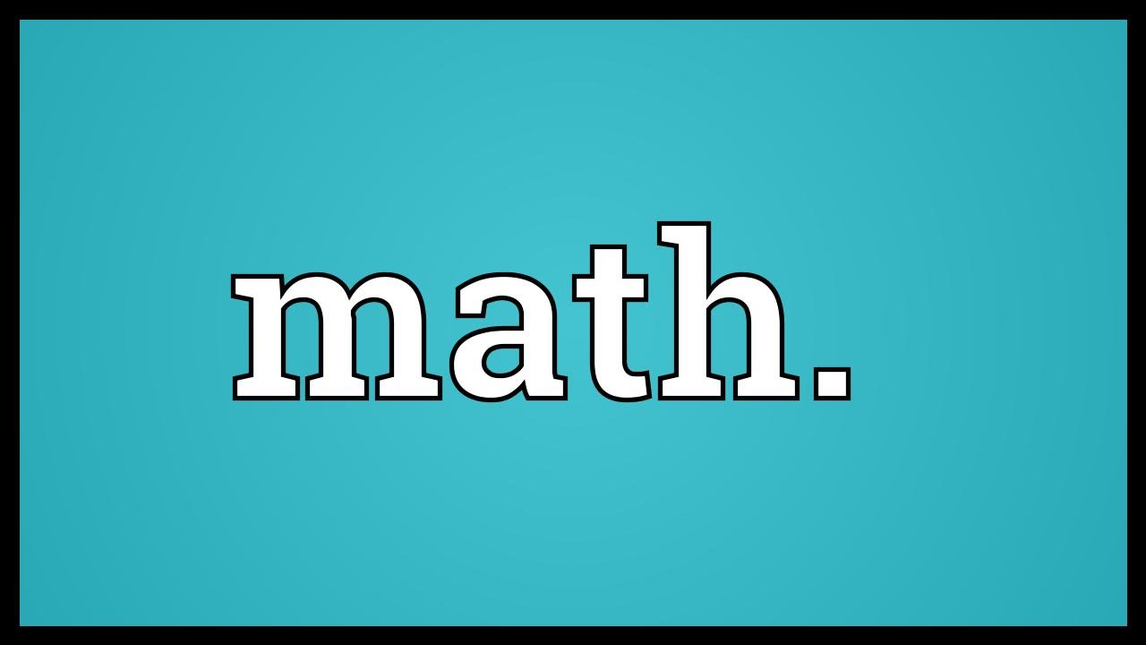 Math. Meaning - YouTube