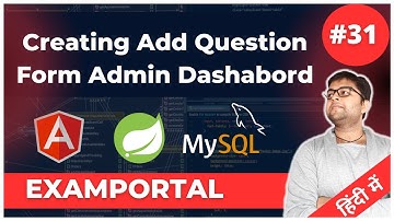 🛑Creating Add Questions Form in QUIZ | Admin Dashboard | Examportal #31