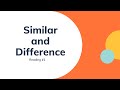 Similar and Different | Explore Reading