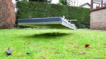 [SEE DESCRIPTION] Triple motor skirtless hovercraft - first hover with hybrid flap/prop propulsion