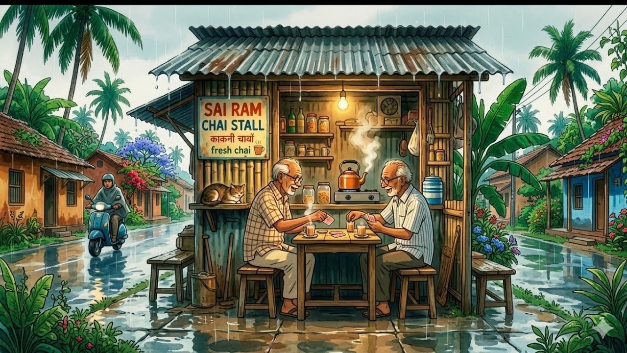 Goa in the Monsoon hits different 🌧️🌴 (Rain, Fresh Bread & Empty Roads) | Ghibli-Style ASMR