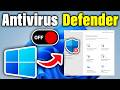 How to Turn Off Windows Antivirus | Disable Windows Defender (Quick & Easy)
