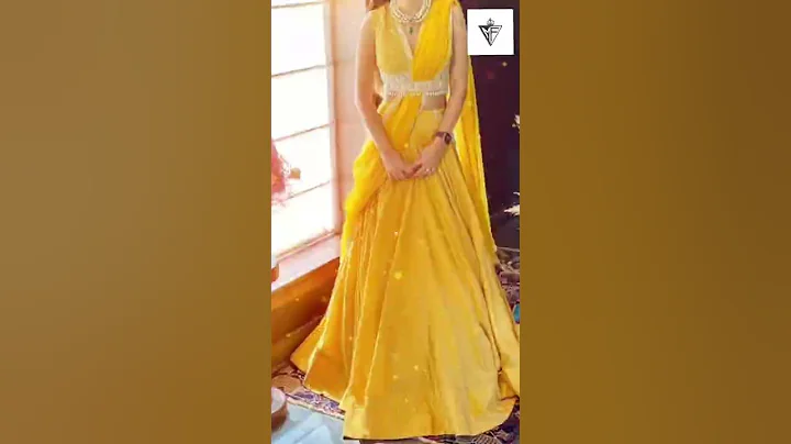 Haldi ceremony outfit for bride /outfit for haldi function #shorts #haldiceremony