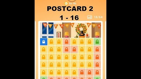 Nonogram Thanksgiving Day Event 2nd postcard level 1-16