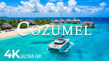 FLYING OVER COZUMEL (4K UHD) – Soothing Music Along With Beautiful Nature Video - 4K Video UHD #5