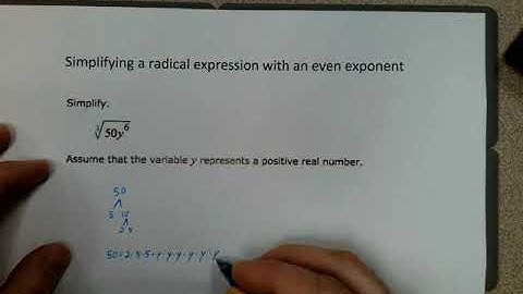 Simplifying a radical expression with an even exponent
