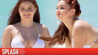 Ariel Winter Shows Off Her Tattoos in a White Bikini | Splash News
