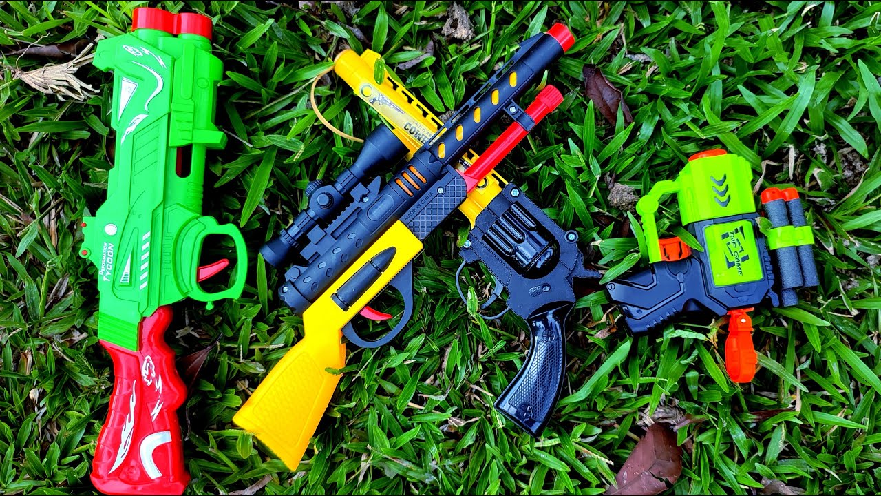 Mengumpulkan Mainan Tembak Tembakan Mister Gun,Sniper Gun,M16 Sniper