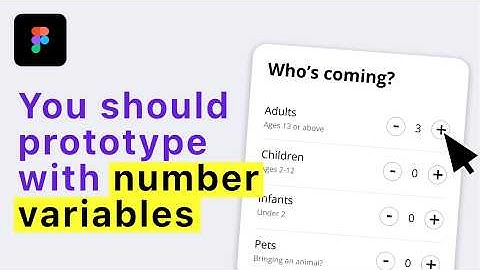 Figma variables - Number variables prototype