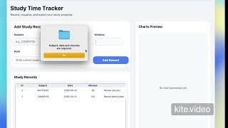 Study Time Tracker Demo Video | COMP2116 -AI- Software Engineering Group Project screenshot 5