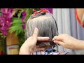 Beautiful bob haircut for grandma ตัดผมบ๊อบสำหรับคุณยาย