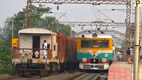 Train Race | parallel Train Race | Bardhaman - Howrah Emu Local vs Hog7 Freight Train