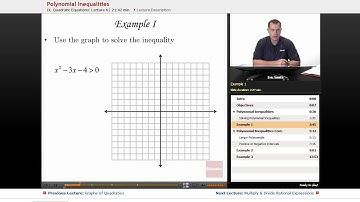 "Polynomial Inequalities" | Algebra 1 with Educator.com