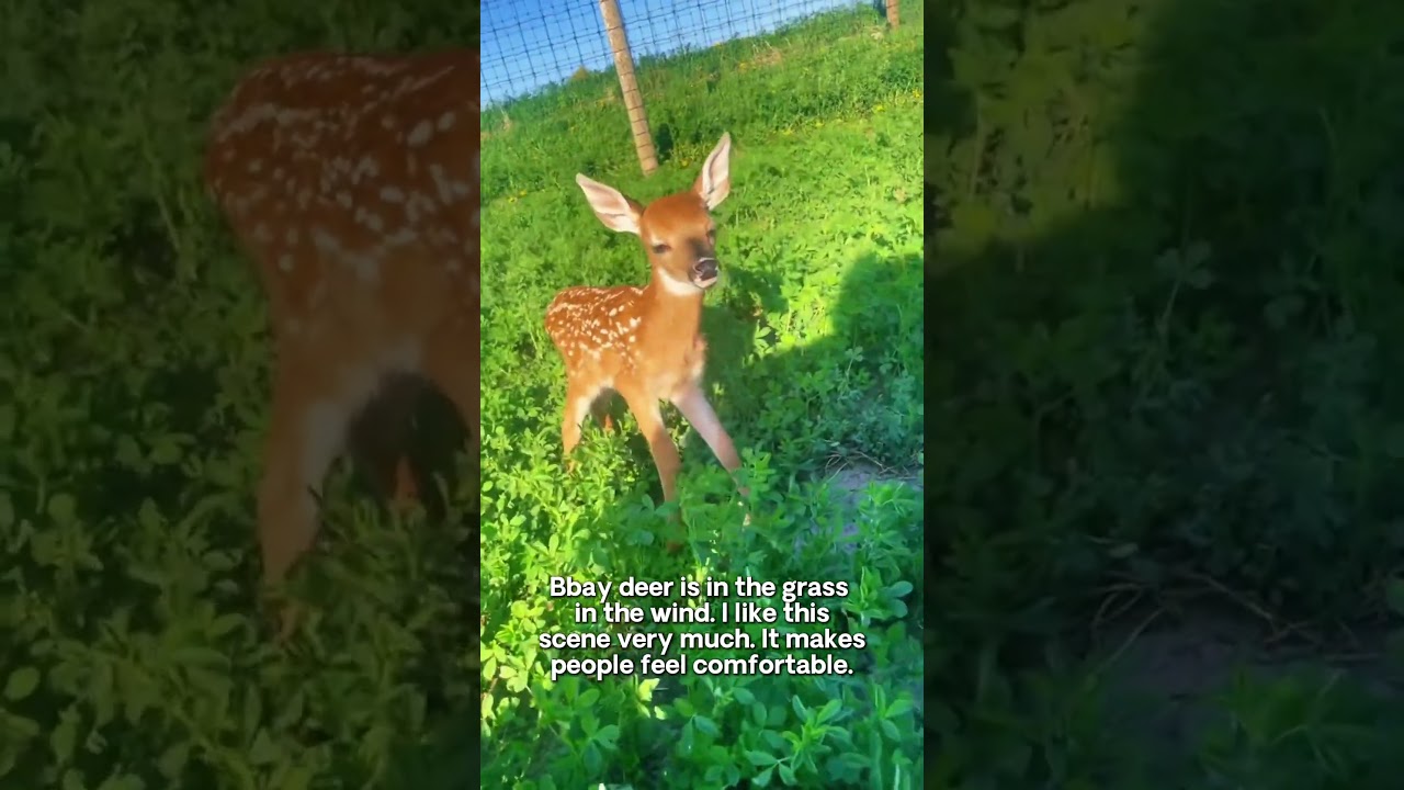 Blow the wind and enjoy the cute little baby deer