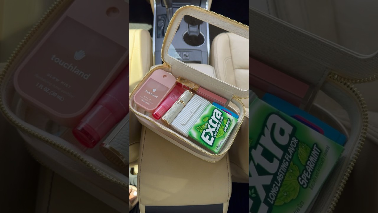 Organizing my daily essentials ✨🤍 Shop on my AMZ under &ldquo;Car Finds&rdquo; link in bio #organization #asmr