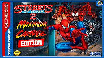 Streets of Rage 2 - Maximum Carnage Edition - Gameplay with Spider-Man (Sega Genesis / Mega Drive)