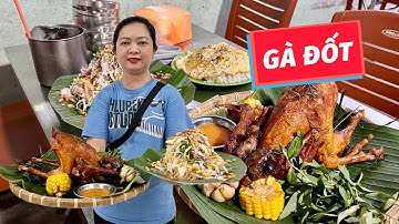 Xem cách ướp và đốt món GÀ ĐỐT Ô THUM | Ăn Gà Đốt tại Long Xuyên - Quán Ba Dũng