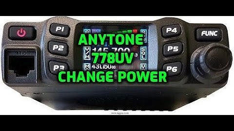 Anytone 778 uv -change power setting-l