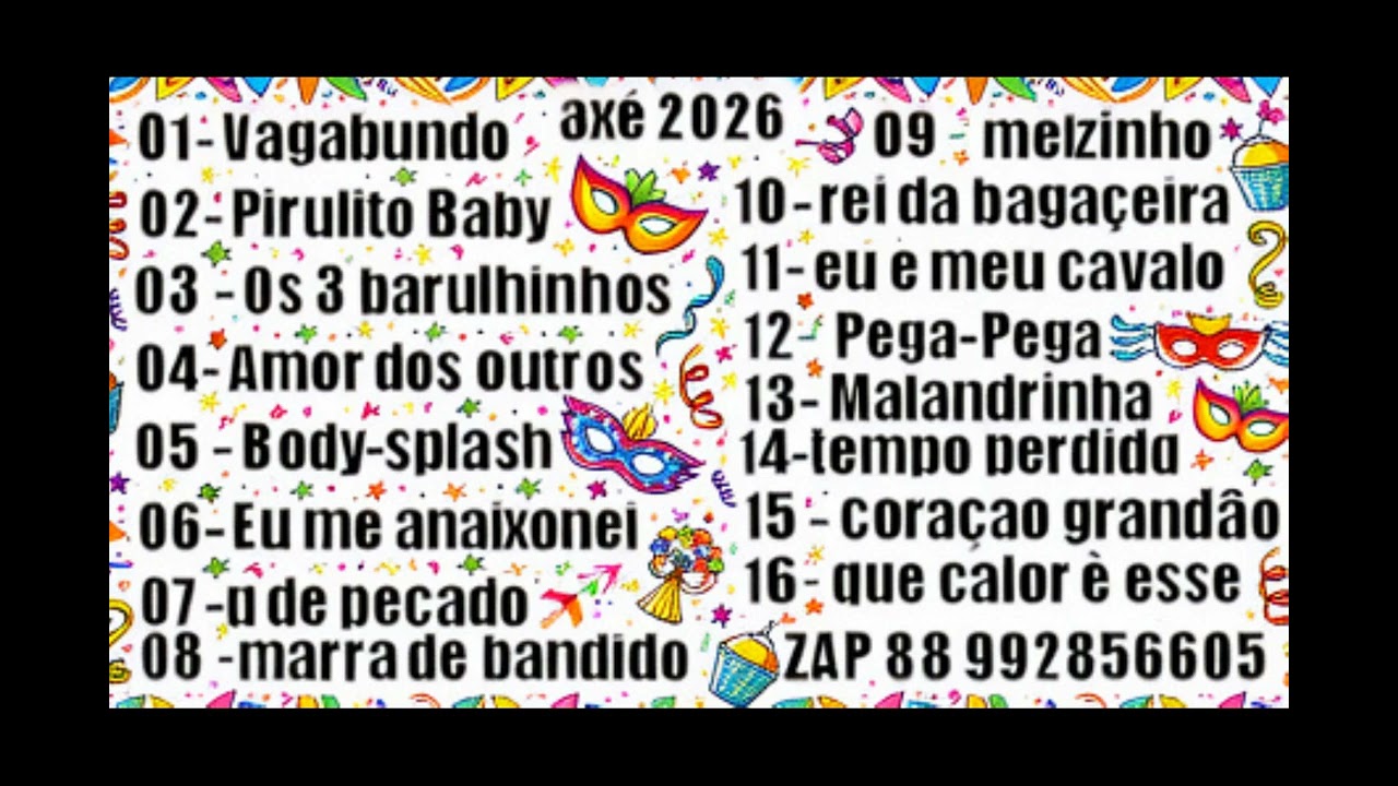 AXÉ 2026 PACOTE DE PLAYBACKS KARAOKÊ 16