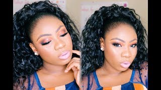 Orange Glitter Makeup Tutorial