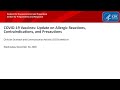 COVID-19 Vaccines: Update on Allergic Reactions, Contraindications, and Precautions