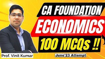 CA Foundation Economics 100 MCQs June