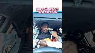 Big Body. Small Car. Massive Lobster Plate 🦞😂