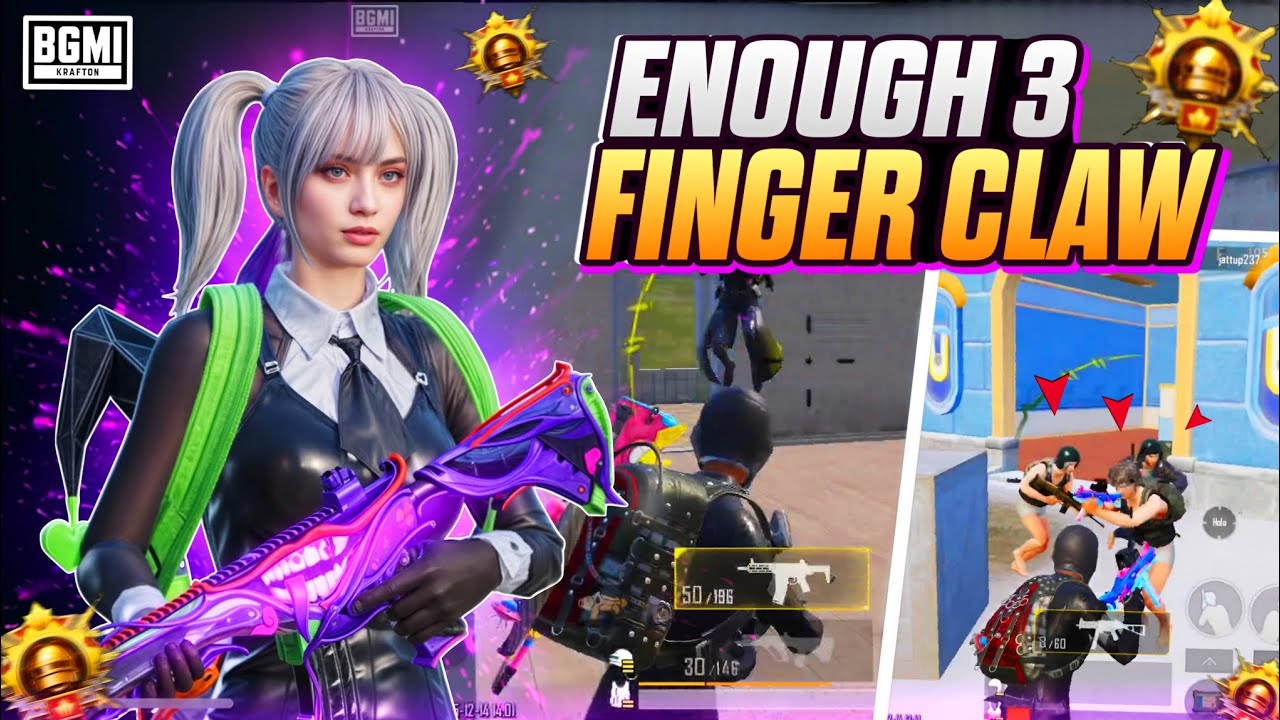 Enough 3 Finger Claw 💀 | Bgmi Like Solo Vs Squad Clutch