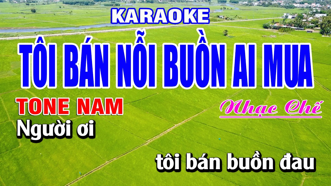 Tôi Bán Nỗi Buồn Ai Mua - Karaoke Tone Nam | Nhạc Chế Hay