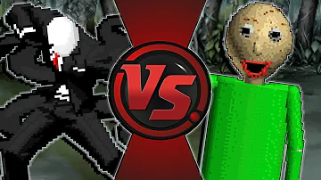 BALDI vs SLENDER MAN! (CreepyPasta vs Baldi's Basics Animation) Animation Rewind