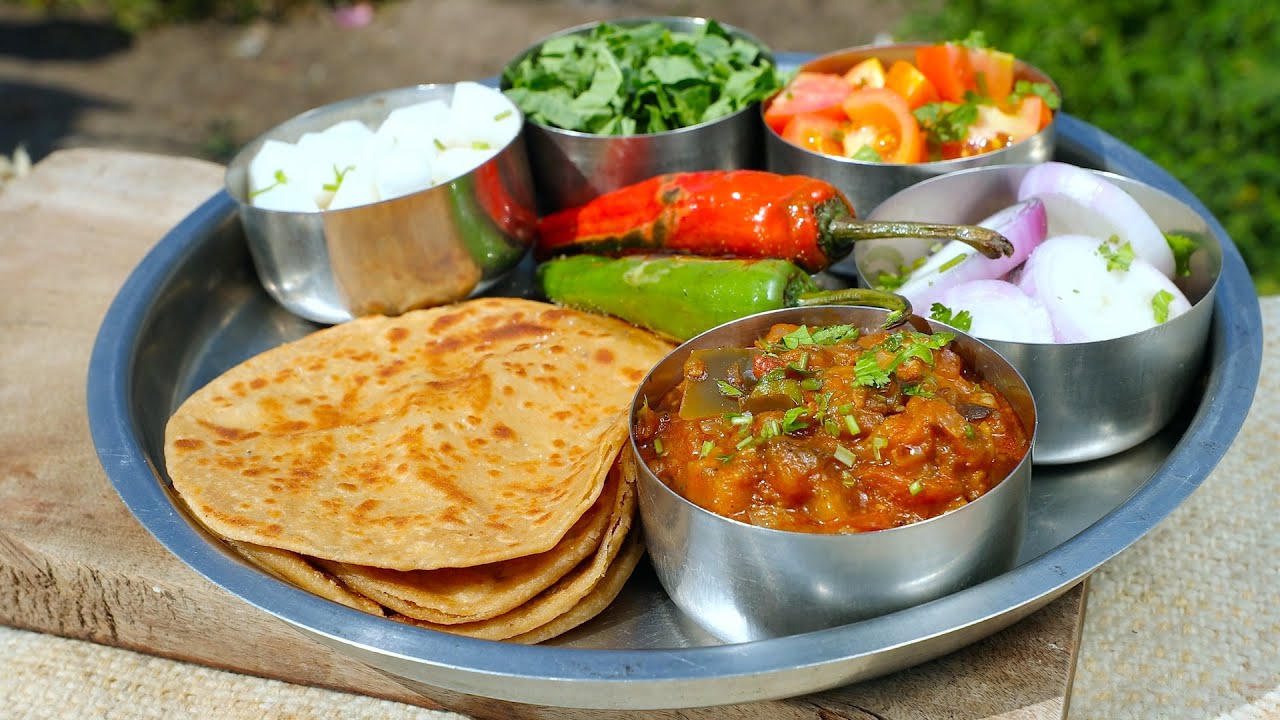 રીંગણ નું પંજાબી શાક અને પરોઠા નિકુંજ વસોયા દ્વારા | Ringan Nu Punjabi Shaak Nikunj Vasoya Dwara