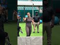 Aryna Sabalenka warm up at Miami open