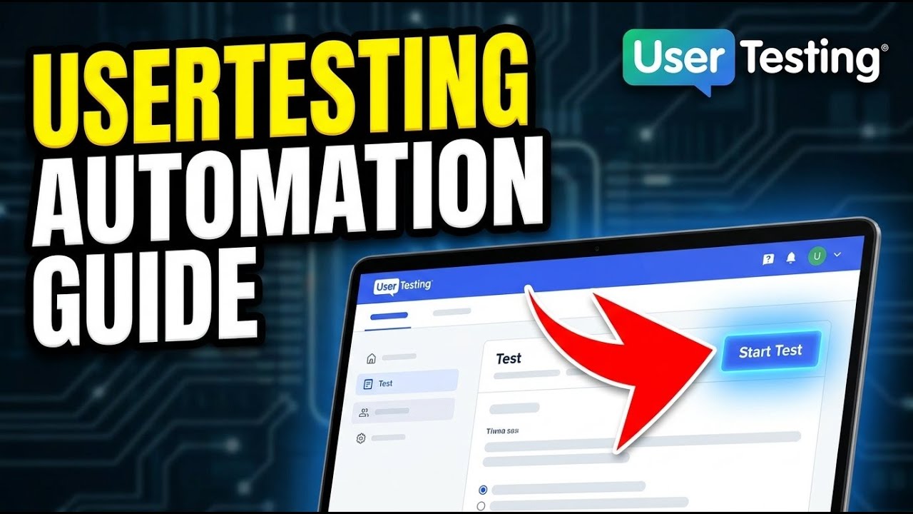 How to Automate User Testing with UserTesting - Beginner Guide - YouTube