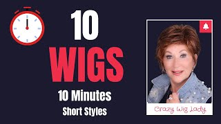 10 WIGS in 10 MINUTES | SHORT WIGS | See 10 DIFFERENT wigs in 10 DIFFERENT COLORS! | Don't miss it!