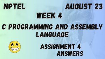 Assignment 4 | C Programming And Assembly Language Week 4 | NPTEL @HanumansView