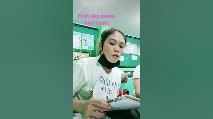 first day owwa oral exam