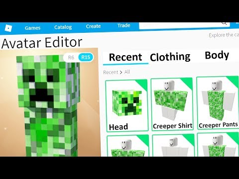 Making Minecraft Creeper A Roblox Account Youtube - how to be a creeper in roblox for free